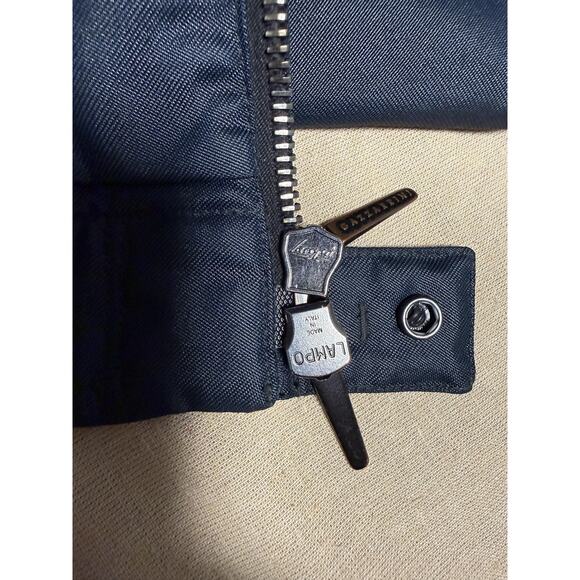 Gazzarrini Jacket Mens 50 Blue Quilted Moto Biker Full Zip Made in Italy Nylon - Picture 9 of 16